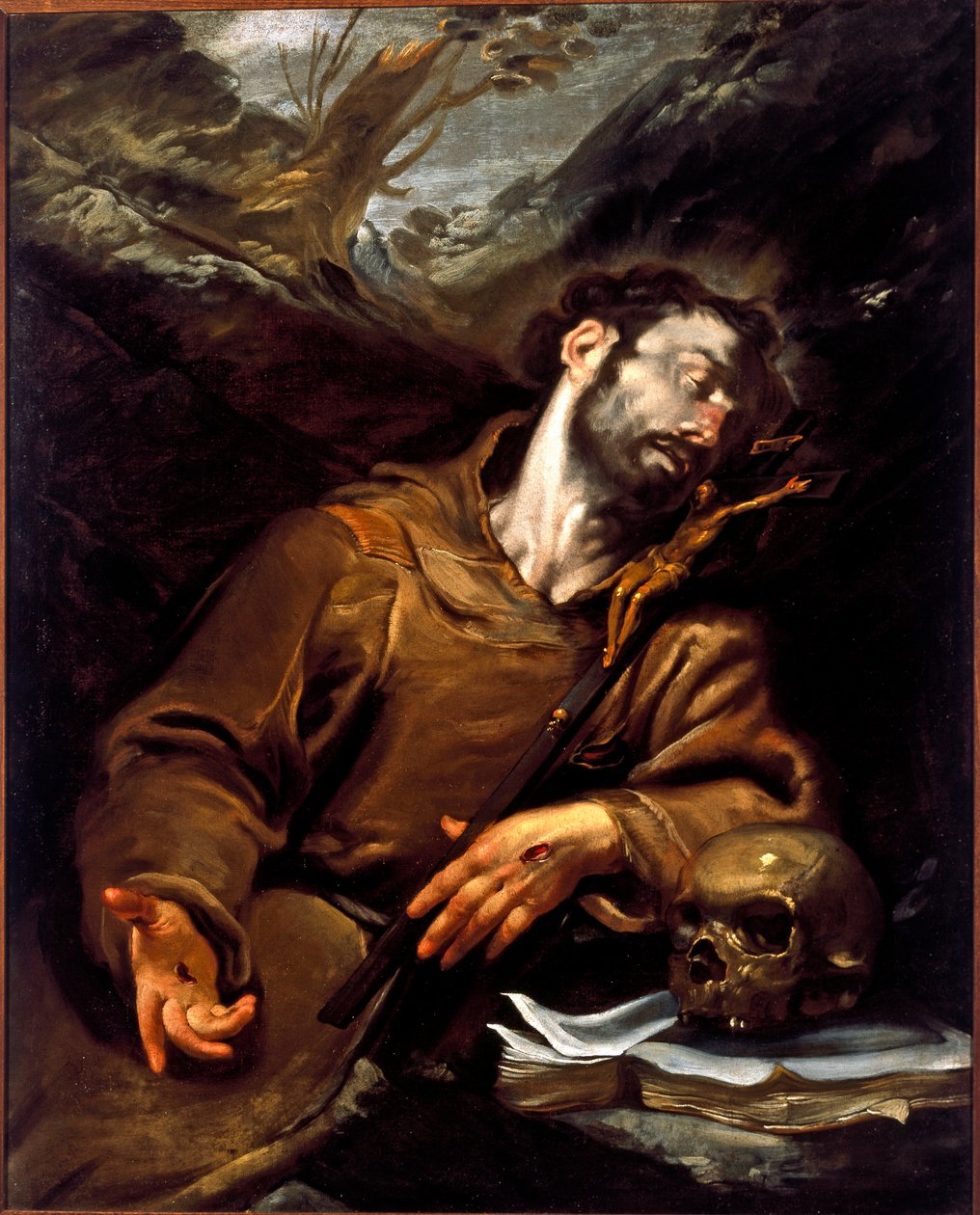 De extase van Sint Franciscus van Assisi door Giovacchino Assereto