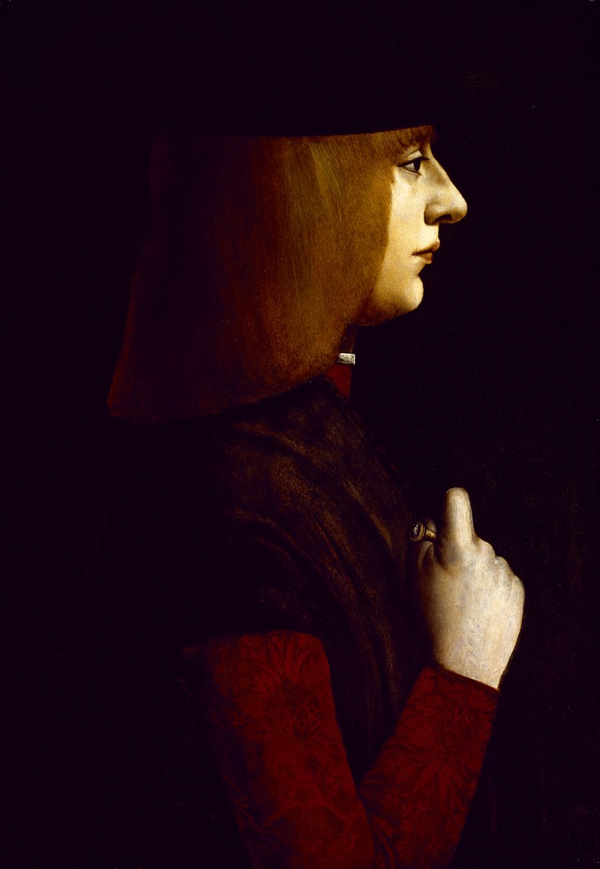 Portret van een jonge man door Giovanni Ambrogio de Predis