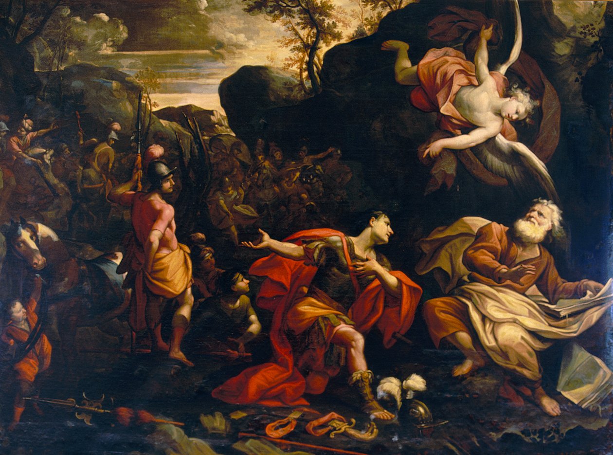 Abraham biedt Melchizedek een tiende aan van de buit na de overwinning op de volkeren van de Vallei van Shaveh door Giovanni Anastasi
