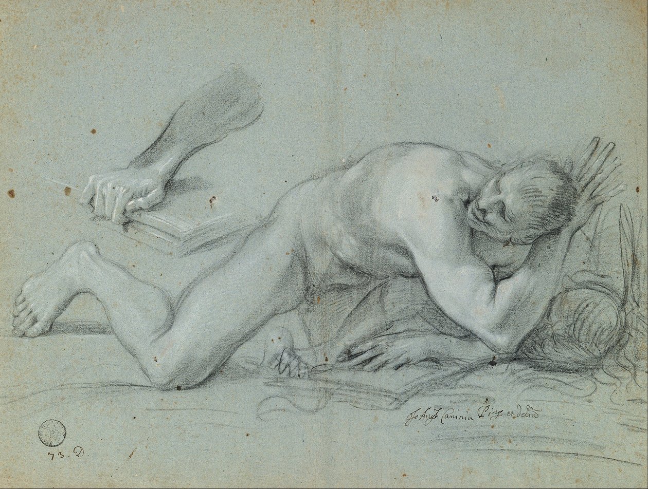 Studie voor een gevallen engel door Giovanni Angelo Canini