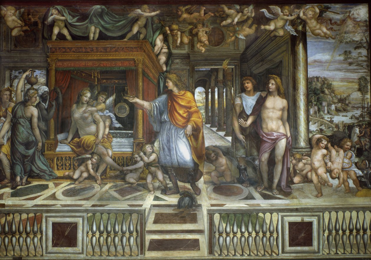 Het huwelijk van Alexander en Roxana, ca. 1517 door Giovanni Antonio Bazzi Sodoma