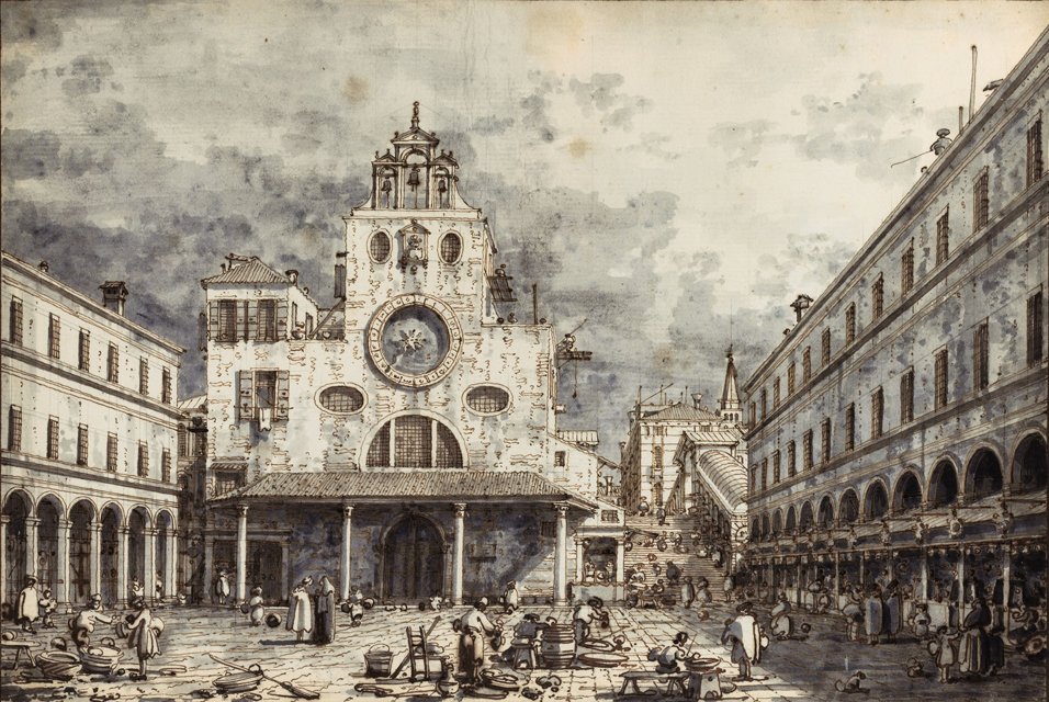 Campo San Giacomo di Rialto door Giovanni Antonio Canal