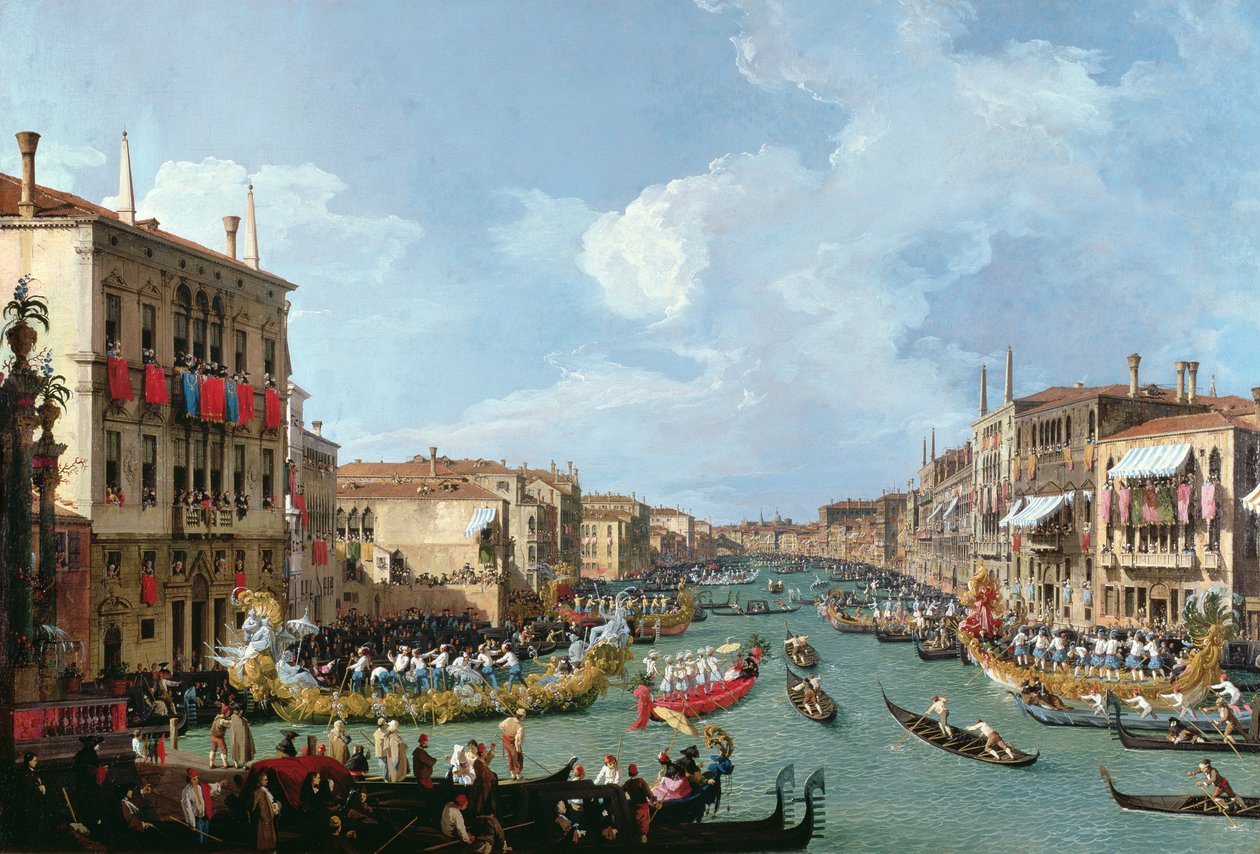 Regatta op het Canal Grande door Giovanni Antonio Canal