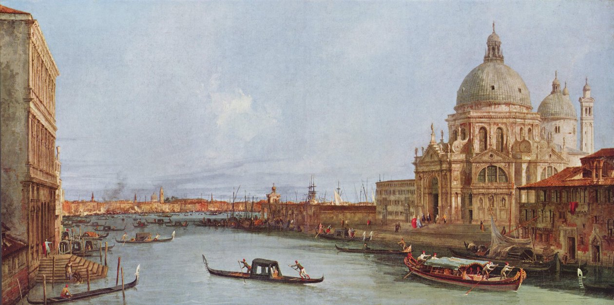 Santa Maria della Salute in Venetië vanaf het Canal Grande door Giovanni Antonio Canal