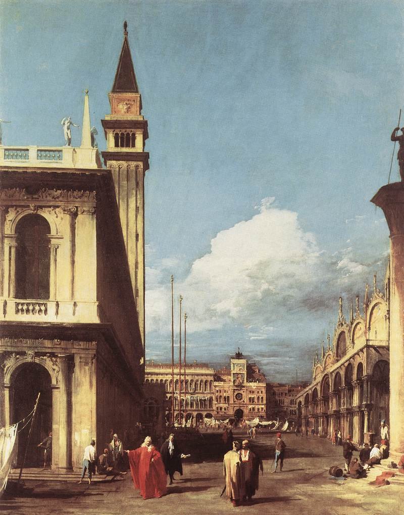 De Piazzetta, kijkend naar de Klokkentoren door Giovanni Antonio Canal