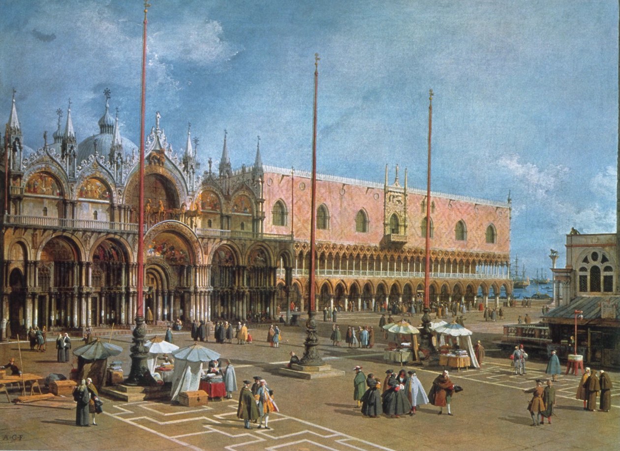 Venetië - Het plein van San Marco door Giovanni Antonio Canal