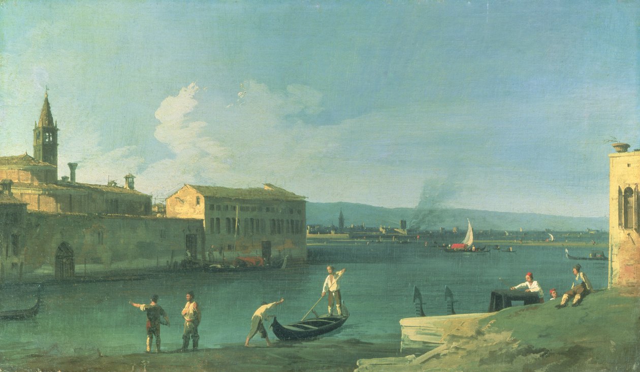 Uitzicht op San Michele in Isola, Venetië door Giovanni Antonio Canal