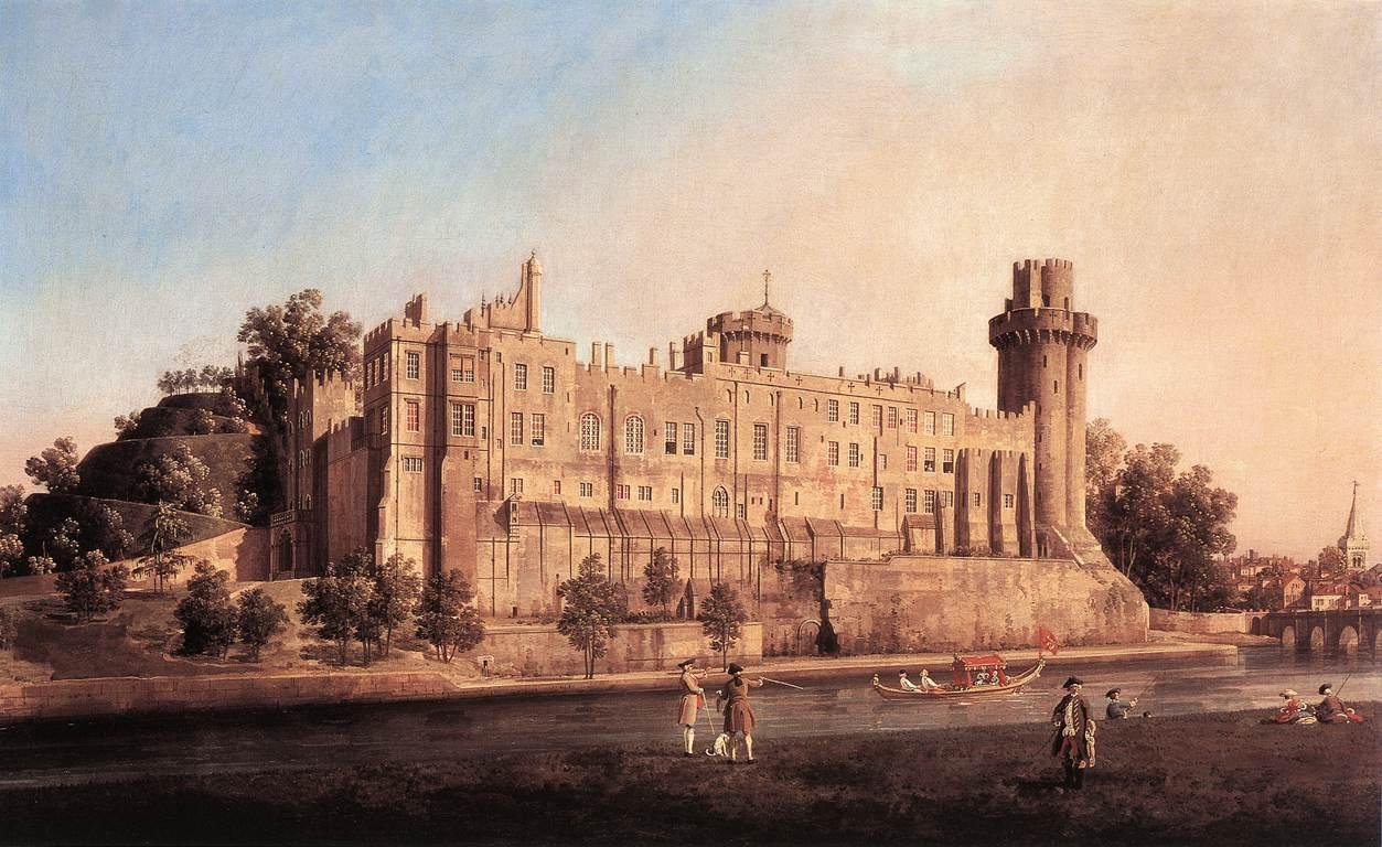Kasteel Warwick door Giovanni Antonio Canal