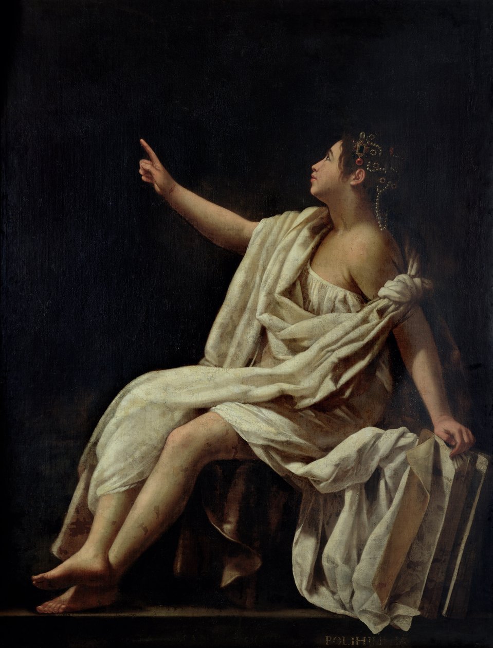 Polyhymnia, de muze van de lyrische poëzie, 1620 door Giovanni Baglione