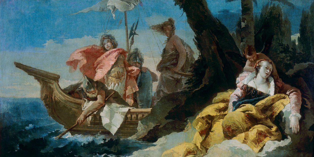 Rinaldo verlaat Armida door Giovanni-Battista Tiepolo