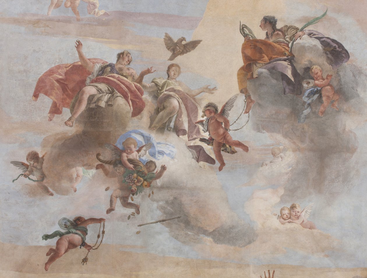 De val van de demonen, Verhalen van Scipio, detail, 1731 (detail) door Giovanni Battista Tiepolo