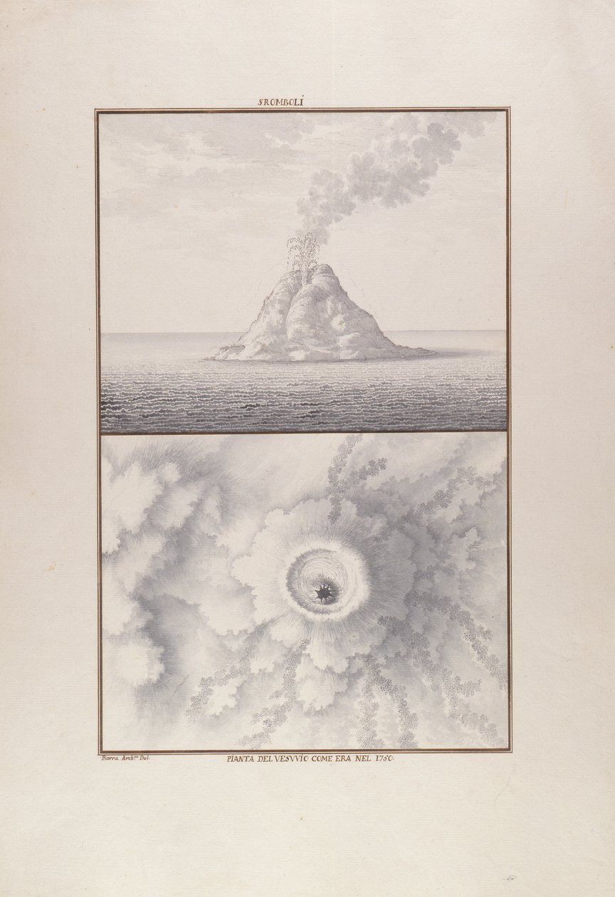 Stromboli, 1750 door Giovanni Battista Borra