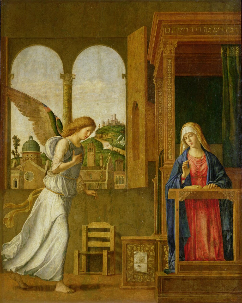 De annunciatie, 1495 door Giovanni Battista Cima da Conegliano
