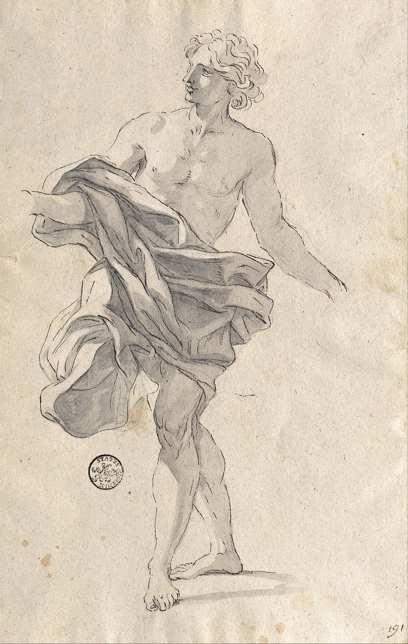 Studie voor een Jonge Man die Danst door Giovanni Battista Gaulli