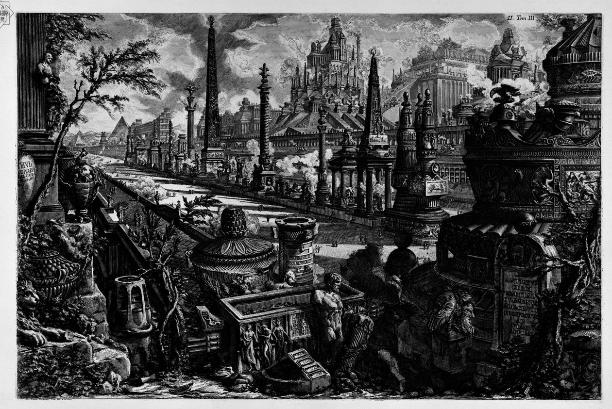 Via Appia door Giovanni Battista Piranesi