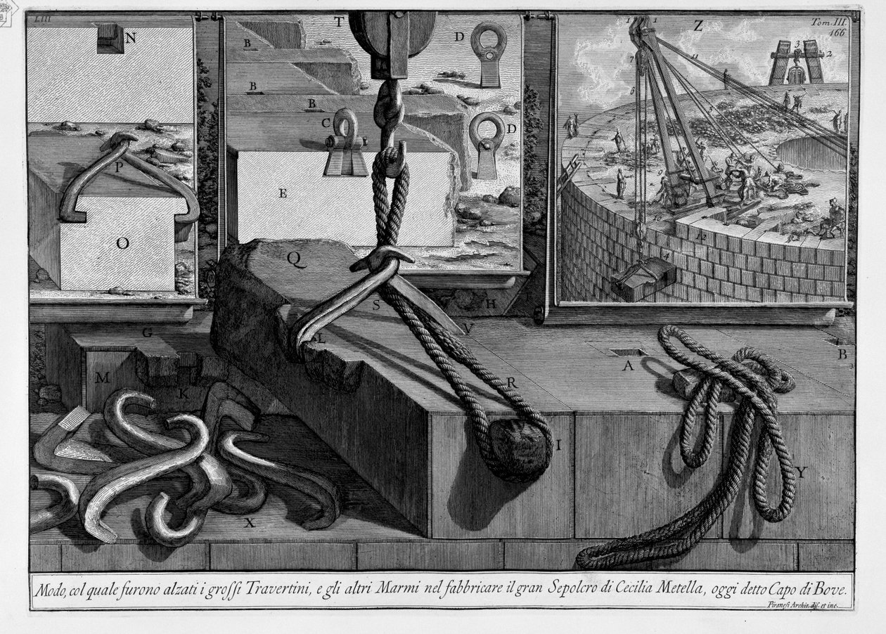 Mausoleum van Cecilia Metella door Giovanni-Battista Piranesi
