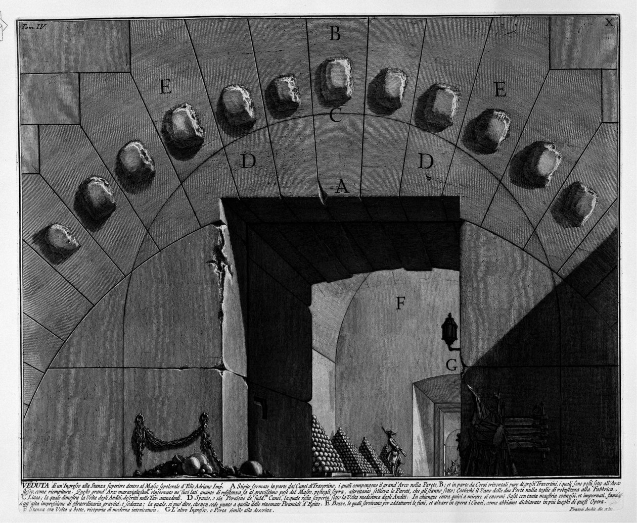 Mausoleum van Hadrianus door Giovanni-Battista Piranesi