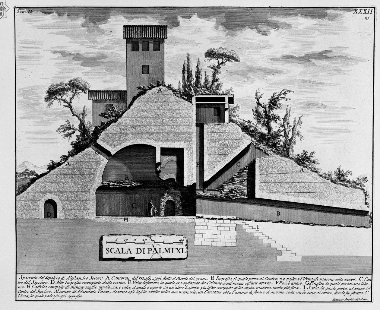 Monte del Grano door Giovanni Battista Piranesi