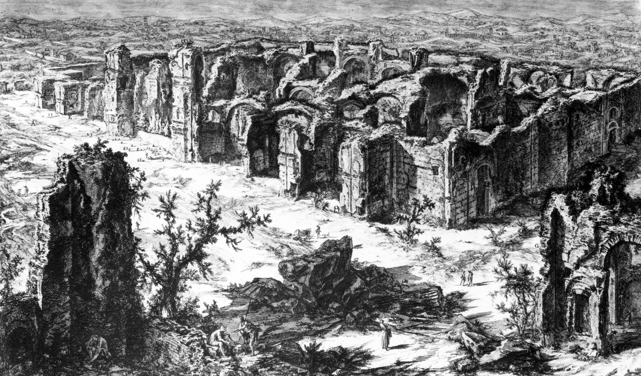 Uitzicht op de Thermen van Caracalla, uit de serie 