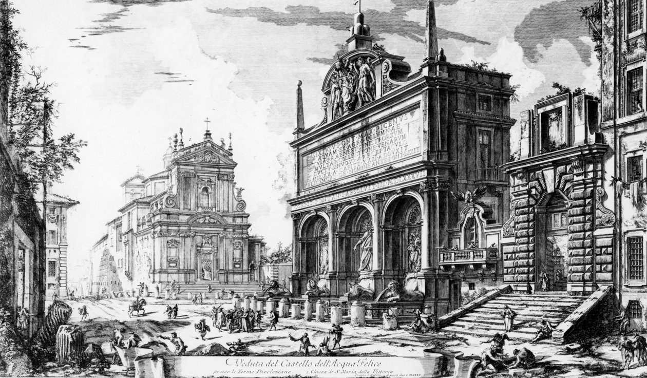 Uitzicht op de Fontana dell