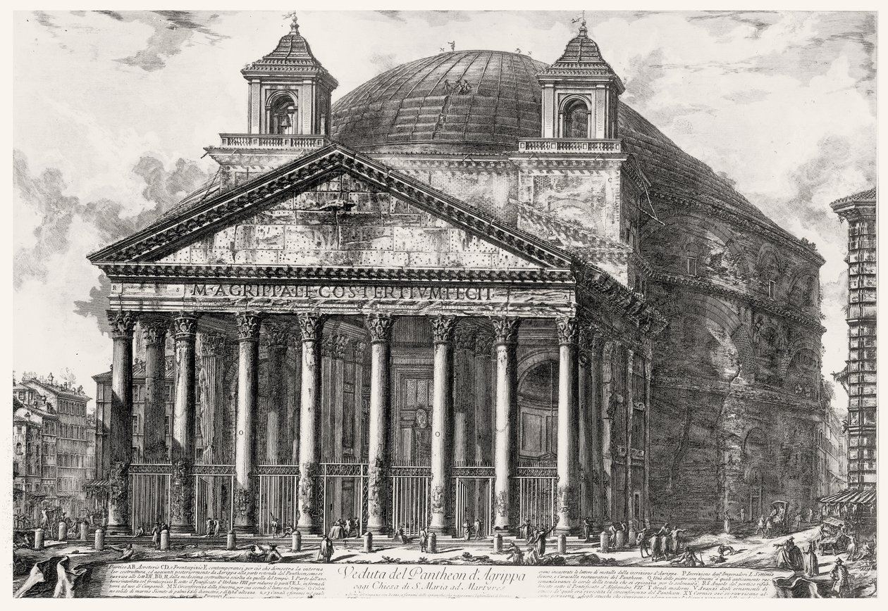 Uitzicht op het Pantheon, uit de 