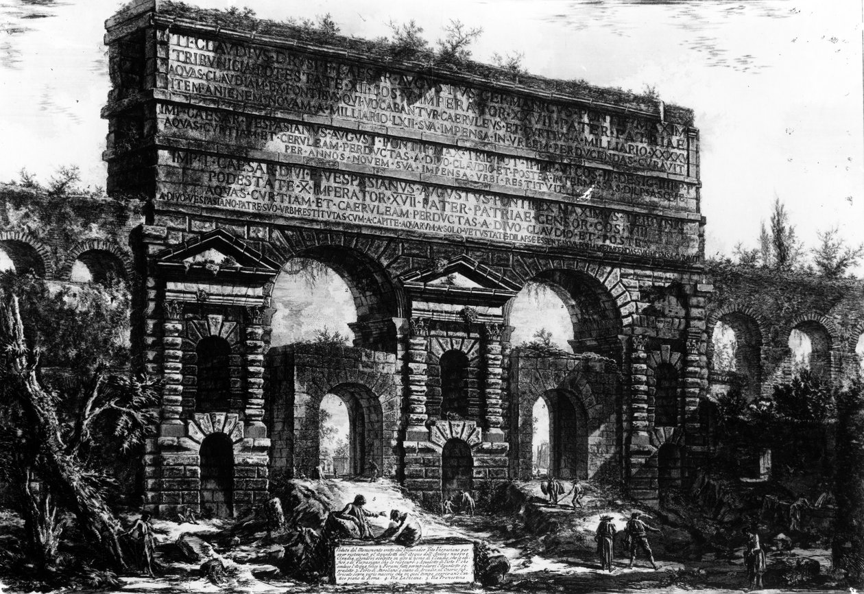 Uitzicht op de Porta Maggiore, uit de 