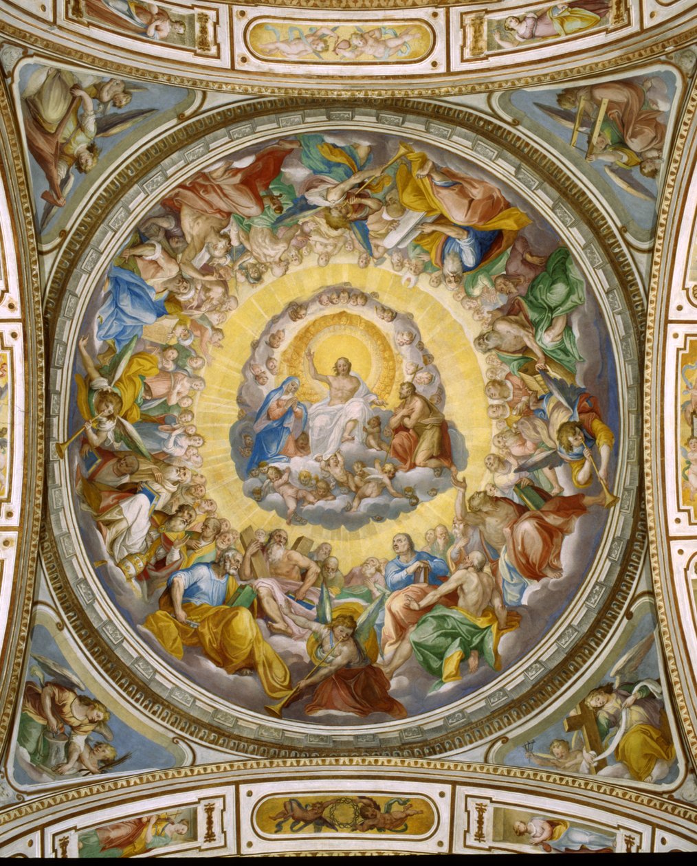 Interieur van de koepel van de Salviati-kapel, San Gregorio Magno al Celio, ca. 1600-03 door Giovanni Battista Ricci