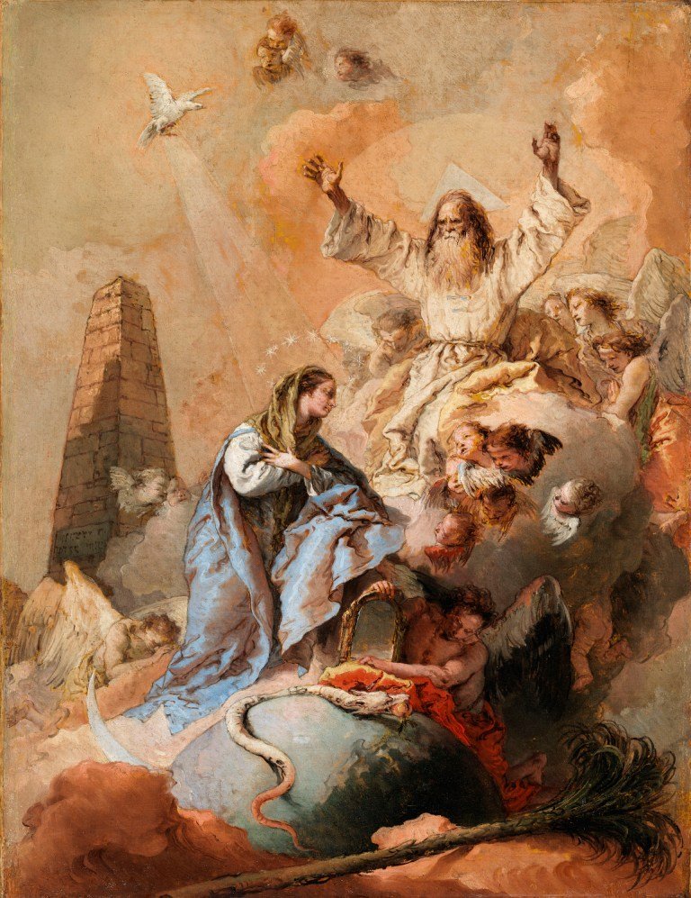 Allegorie van de onbevlekte ontvangenis door Giovanni Battista Tiepolo