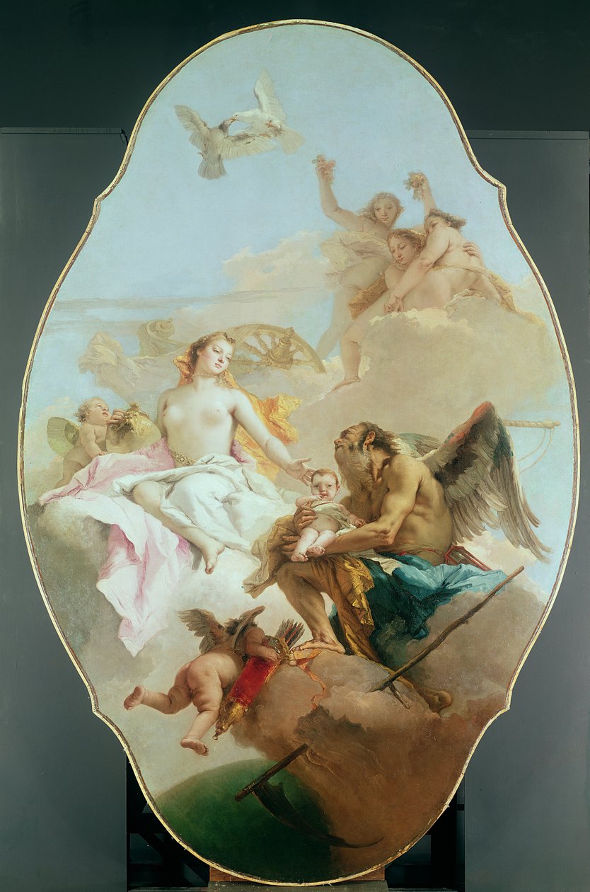 Een allegorie met Venus en Tijd, ca. 1754-58 door Giovanni Battista Tiepolo