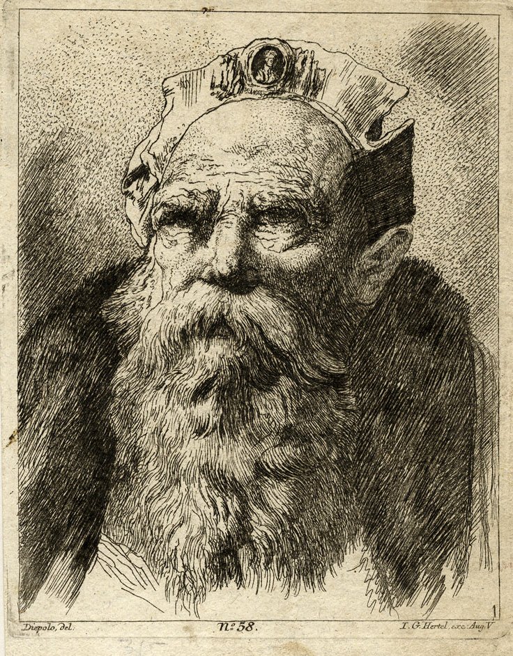 Portret van een oude man door Giovanni-Battista Tiepolo