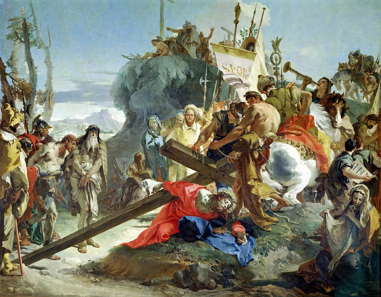 Christus op de weg naar Calvarie door Giovanni Battista Tiepolo