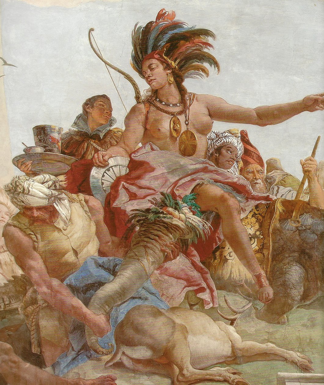Plafondfresco in het trappenhuis van de Würzburger Residenz door Giovanni Battista Tiepolo