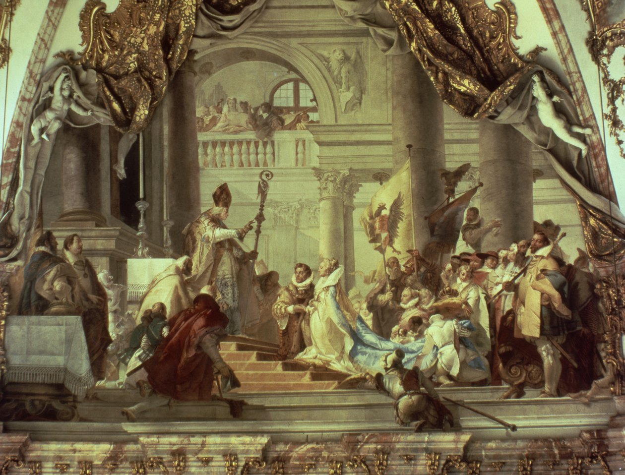 Huwelijk van keizer Frederik Barbarossa met Beatrix van Bourgondië in 1156, c.1751-52 door Giovanni-Battista Tiepolo
