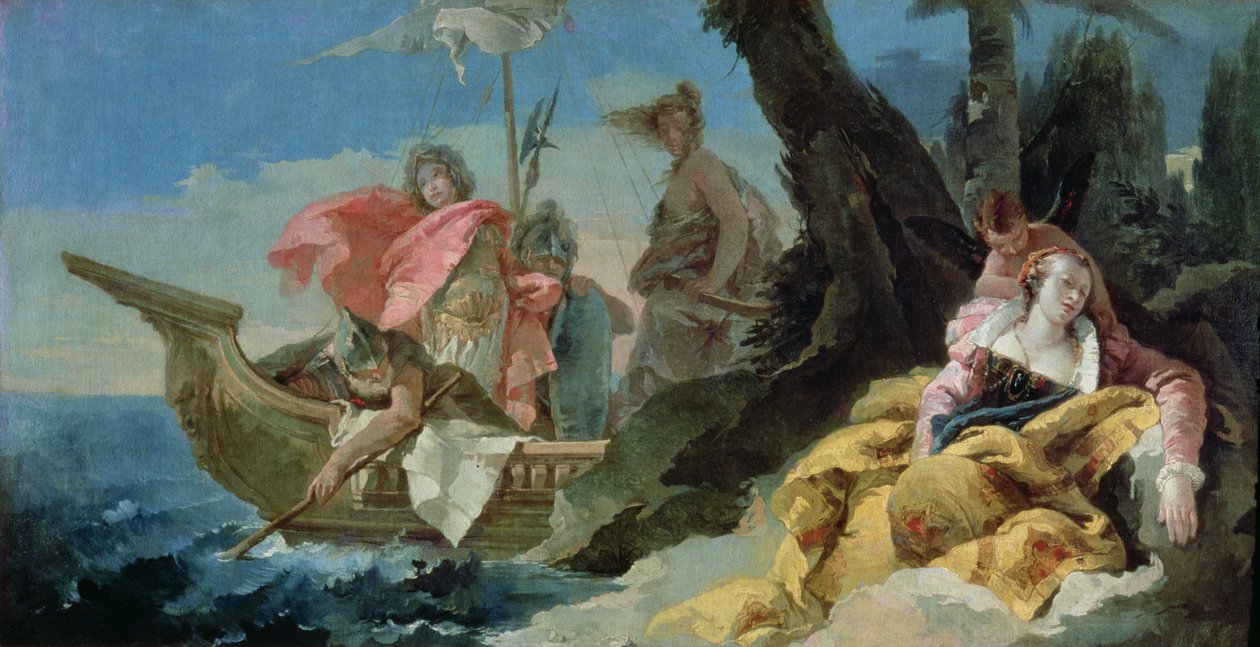 Rinaldo verlaat Armida door Giovanni-Battista Tiepolo
