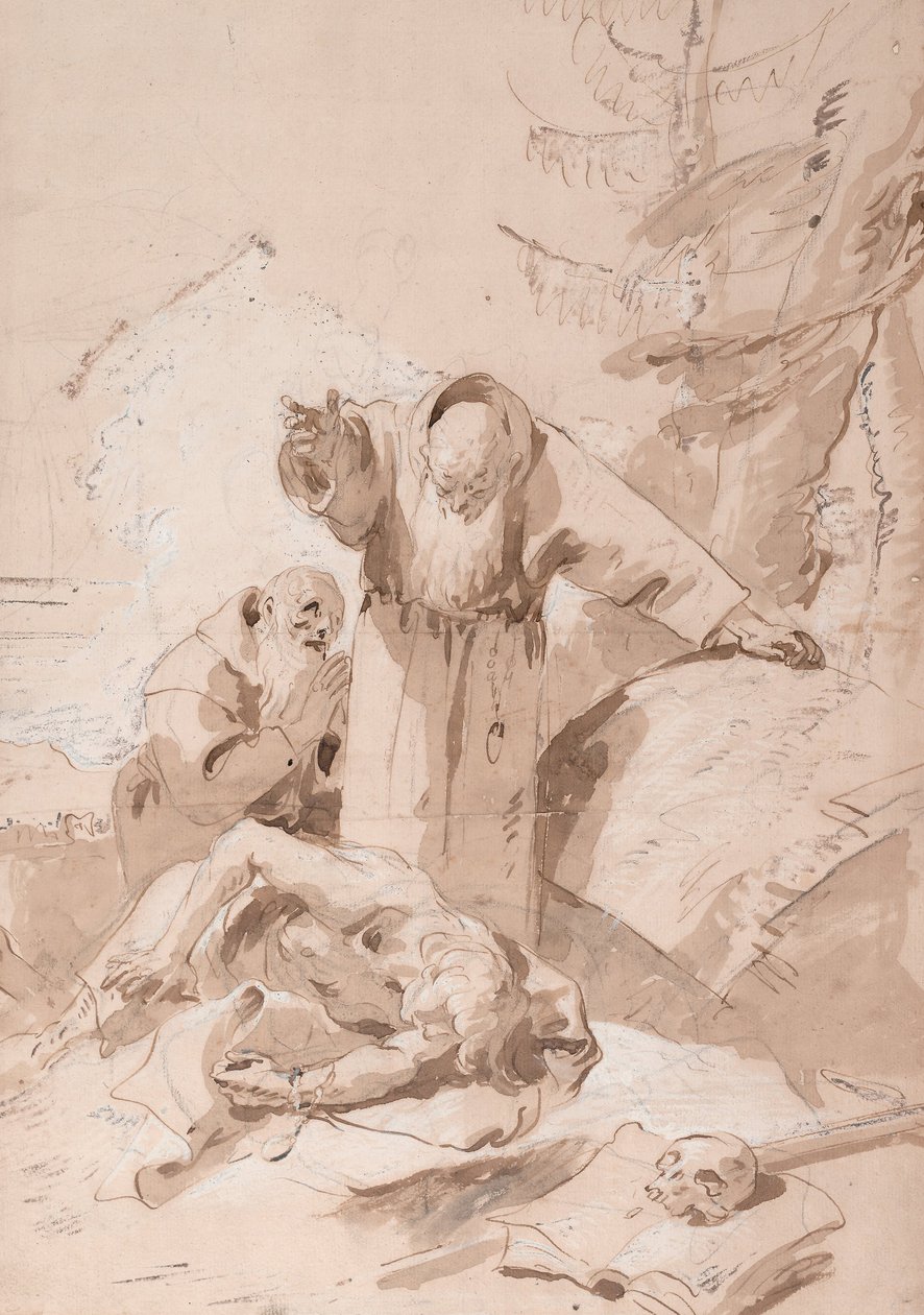 Sint Fidelis van Sigmaringen en Sint Jozef van Leonessa, ca. 1747-1758 door Giovanni Battista Tiepolo