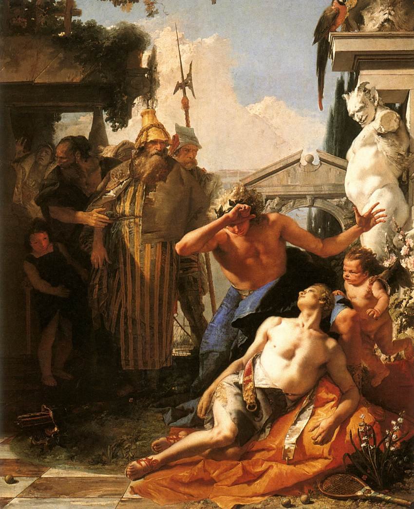 De dood van Hyacinthus door Giovanni-Battista Tiepolo