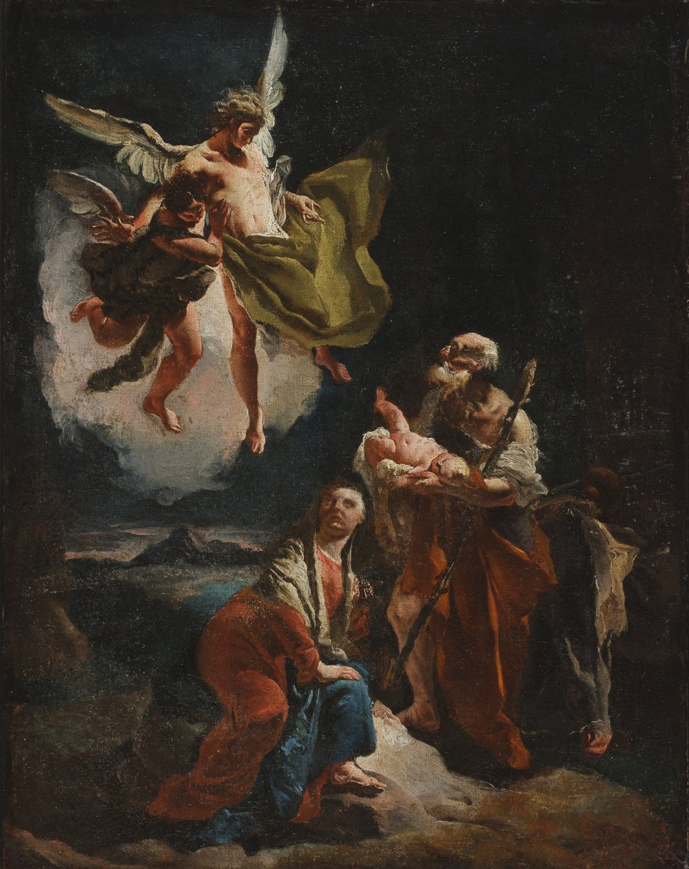 De Rust tijdens de Vlucht naar Egypte, ca. 1720 door Giovanni Battista Tiepolo