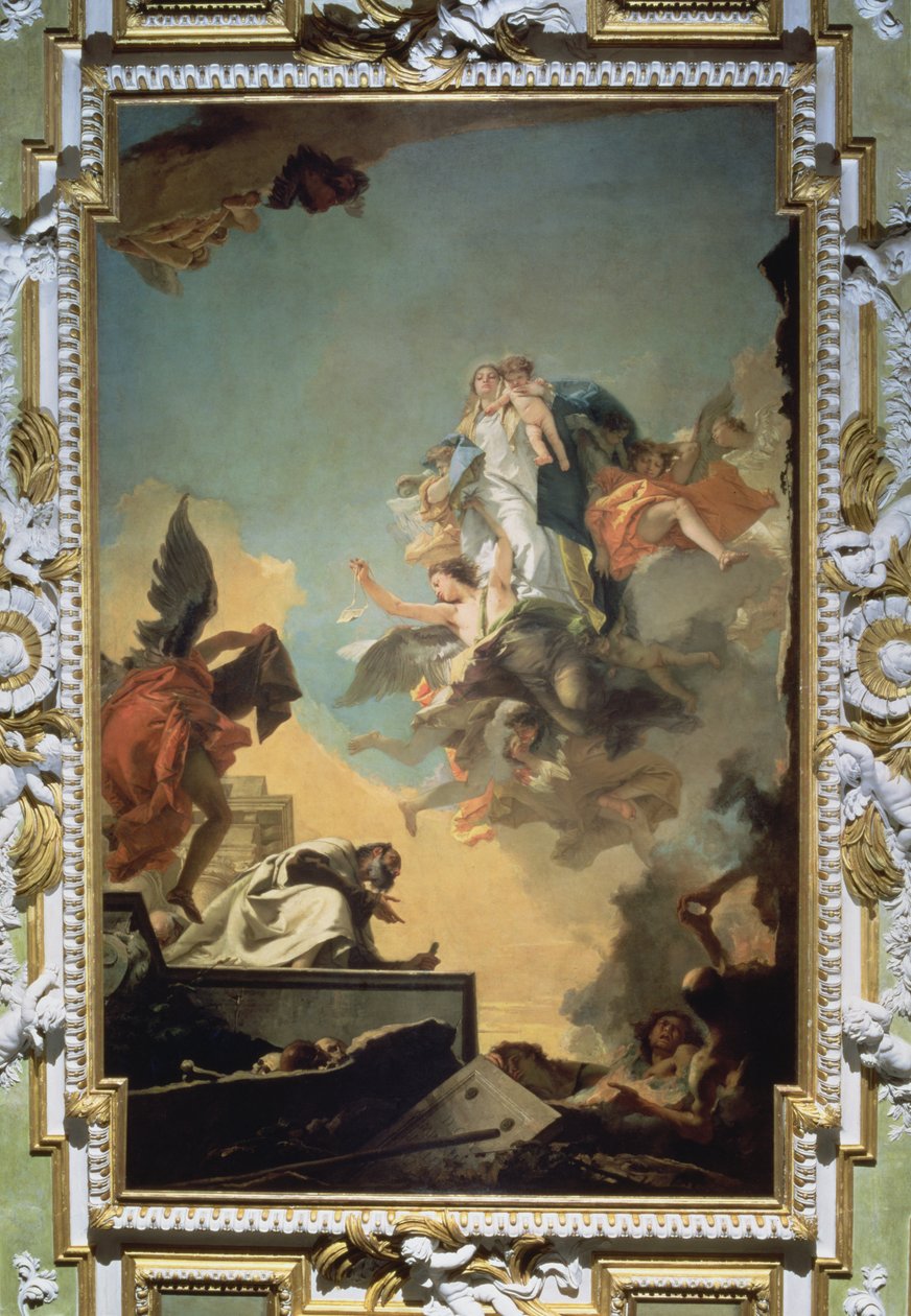 De Maagd van Carmel Geeft het Scapulier aan de Zalige Simon Stock, 1740