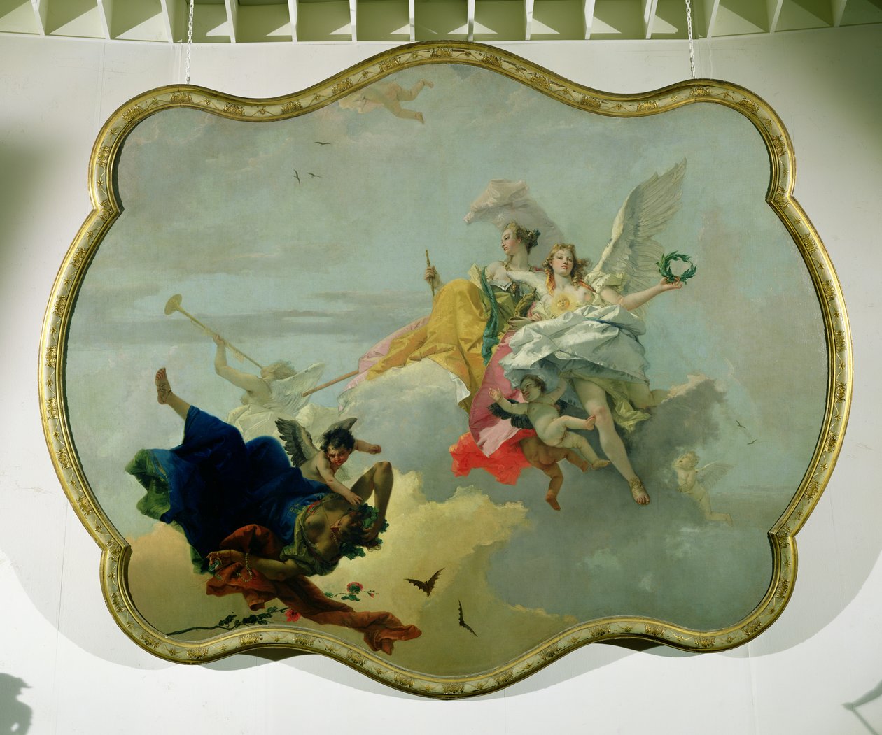 Triomf van deugd en adel door Giovanni-Battista Tiepolo
