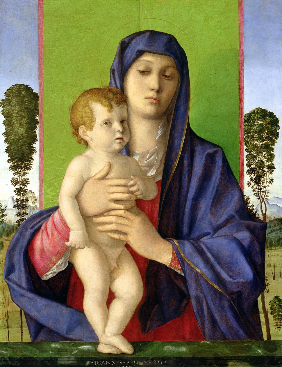 De Madonna van de Bomen (Madonna degli Alberetti), 1487 (na restauratie in 1997) door Giovanni Bellini