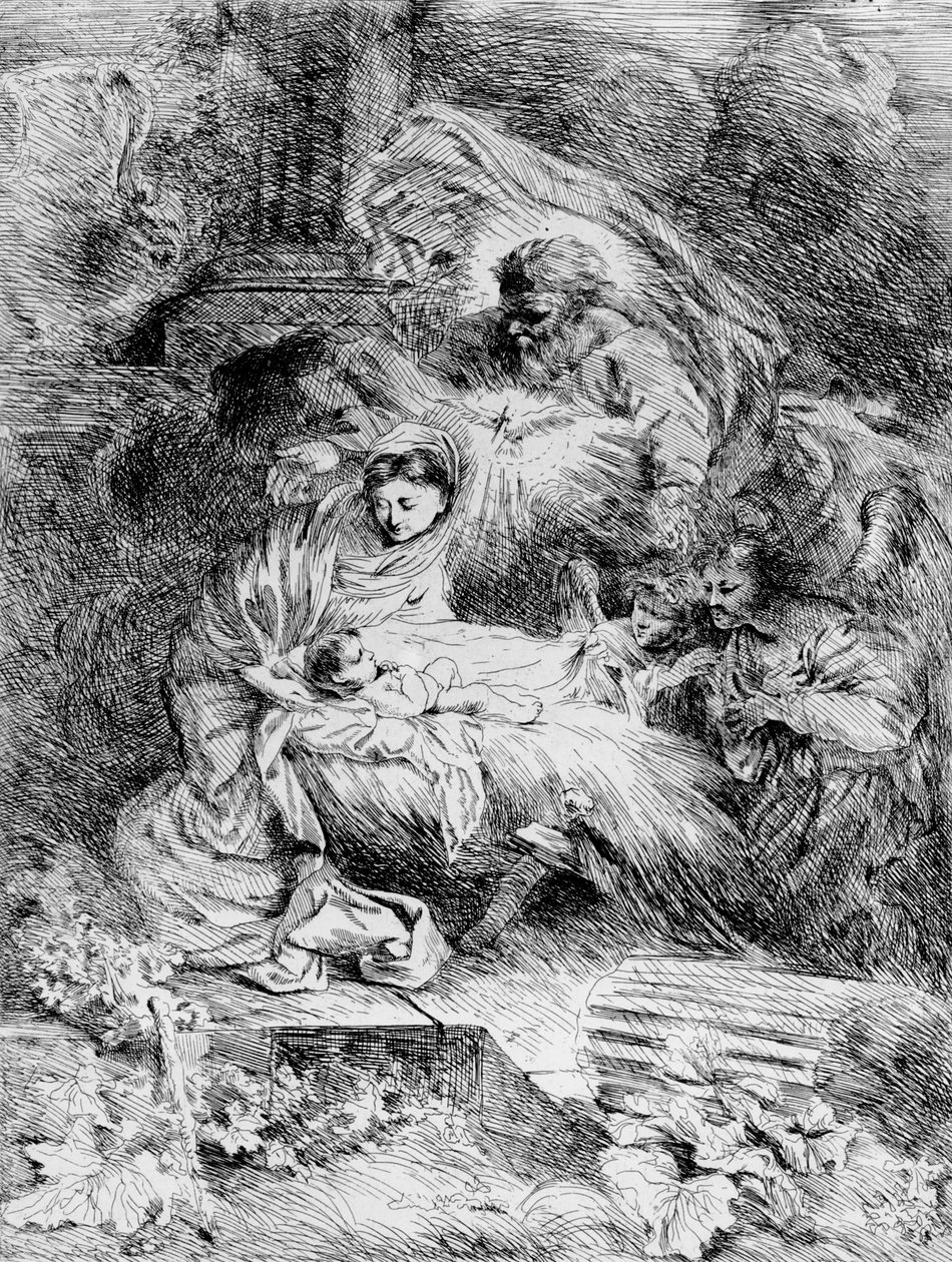 De Geboorte, c.1645 door Giovanni Benedetto Castiglione