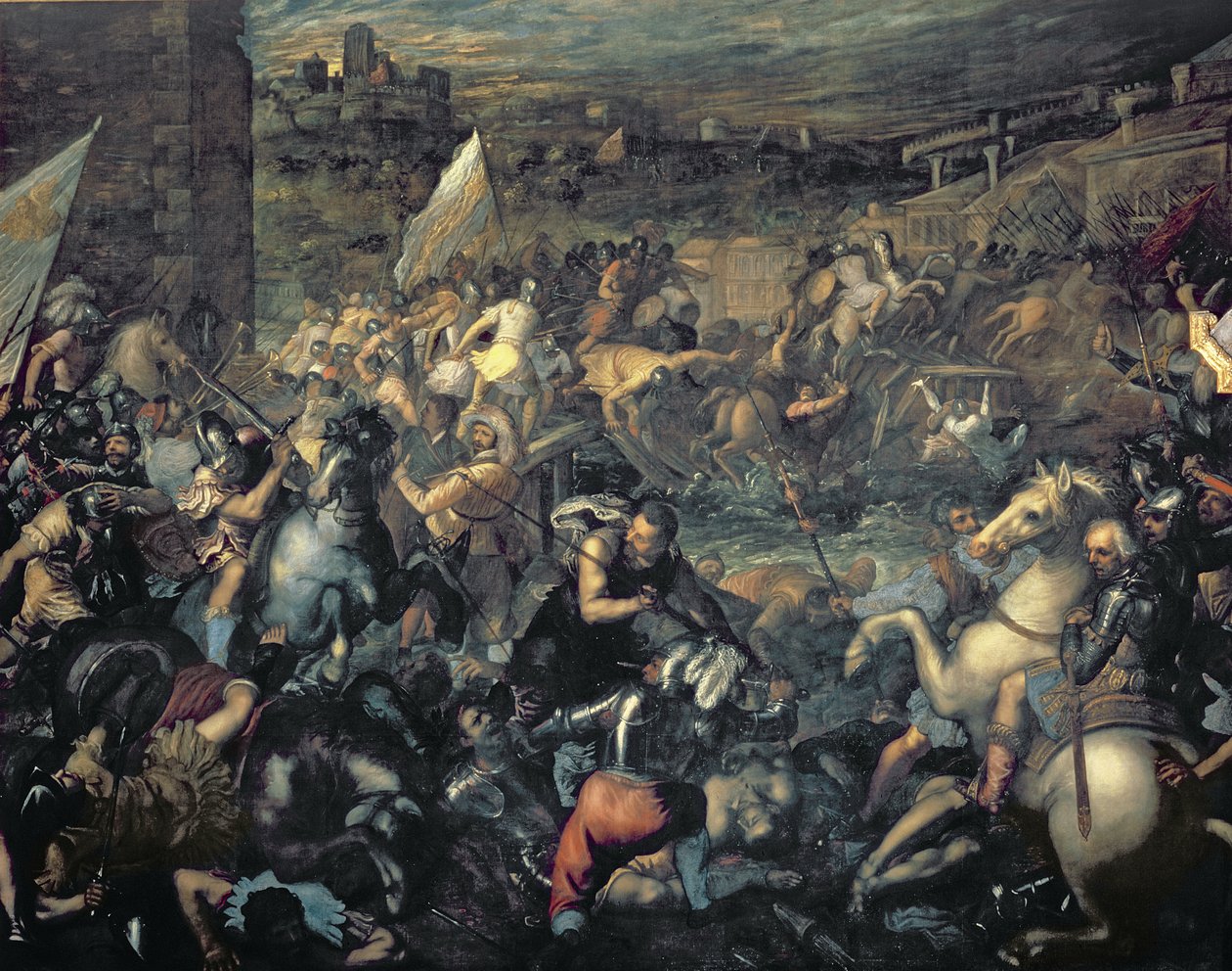 Gattamelata (Krijger) en Venetië Verovert Verona door Giovanni Contarini