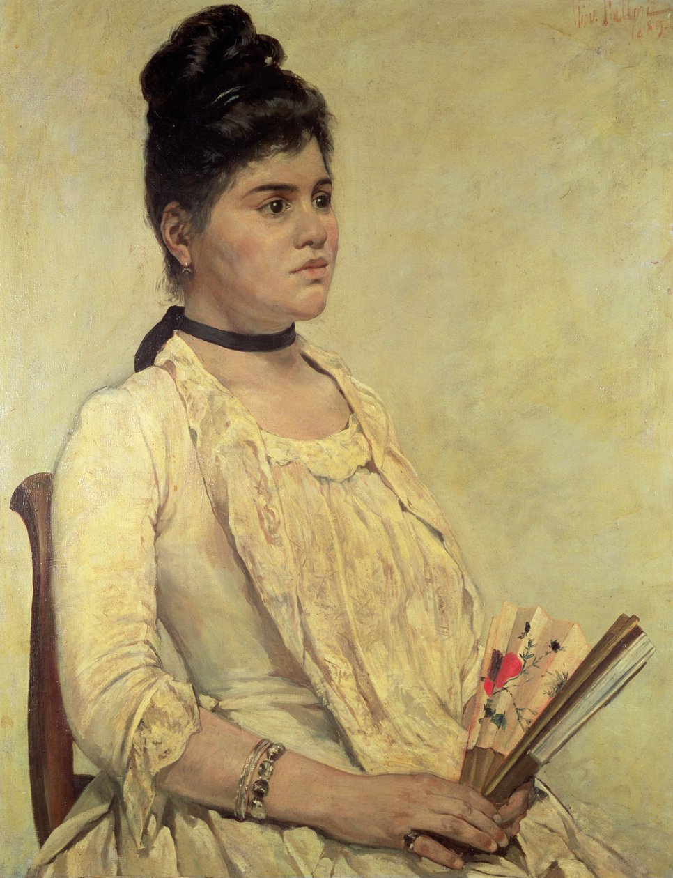 Portret van de Stiefdochter, 1889 door Giovanni Fattori