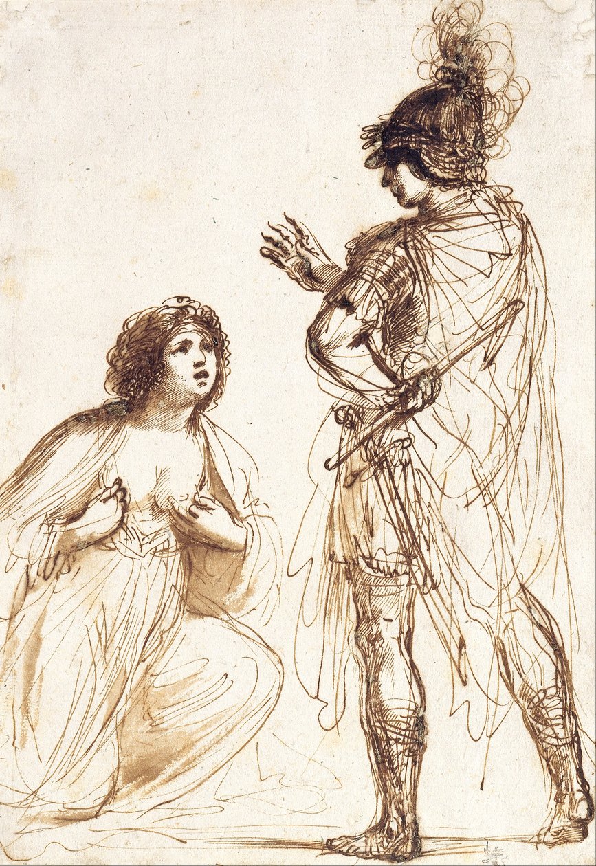 Cleopatra en Octavianus door Giovanni Francesco Barbieri