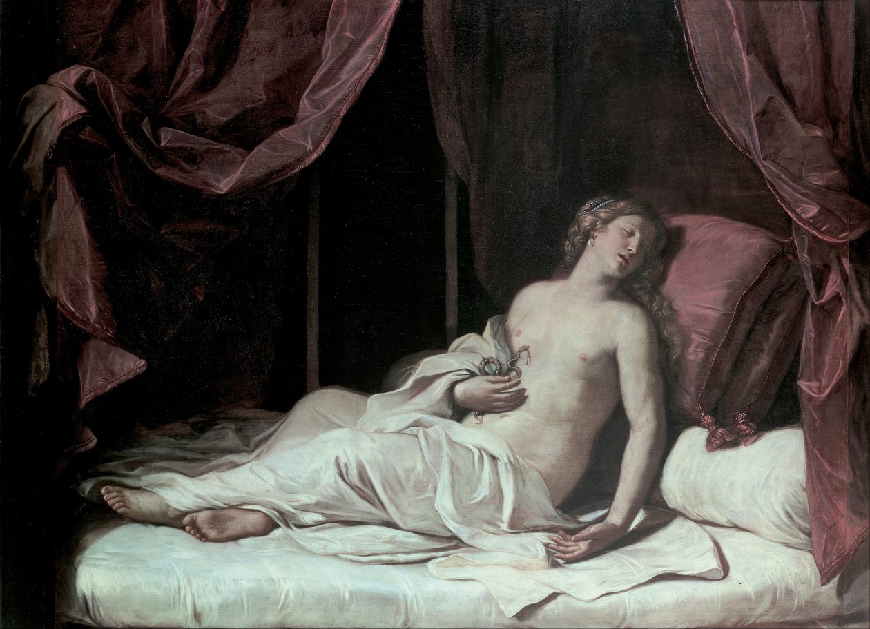 De dood van Cleopatra door Giovanni Francesco Barbieri