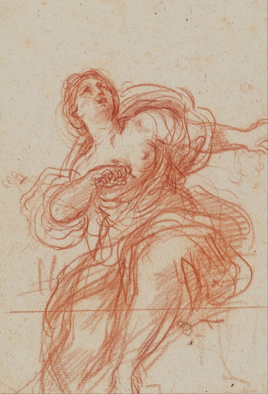 De dood van Lucretia door Giovanni Francesco Barbieri