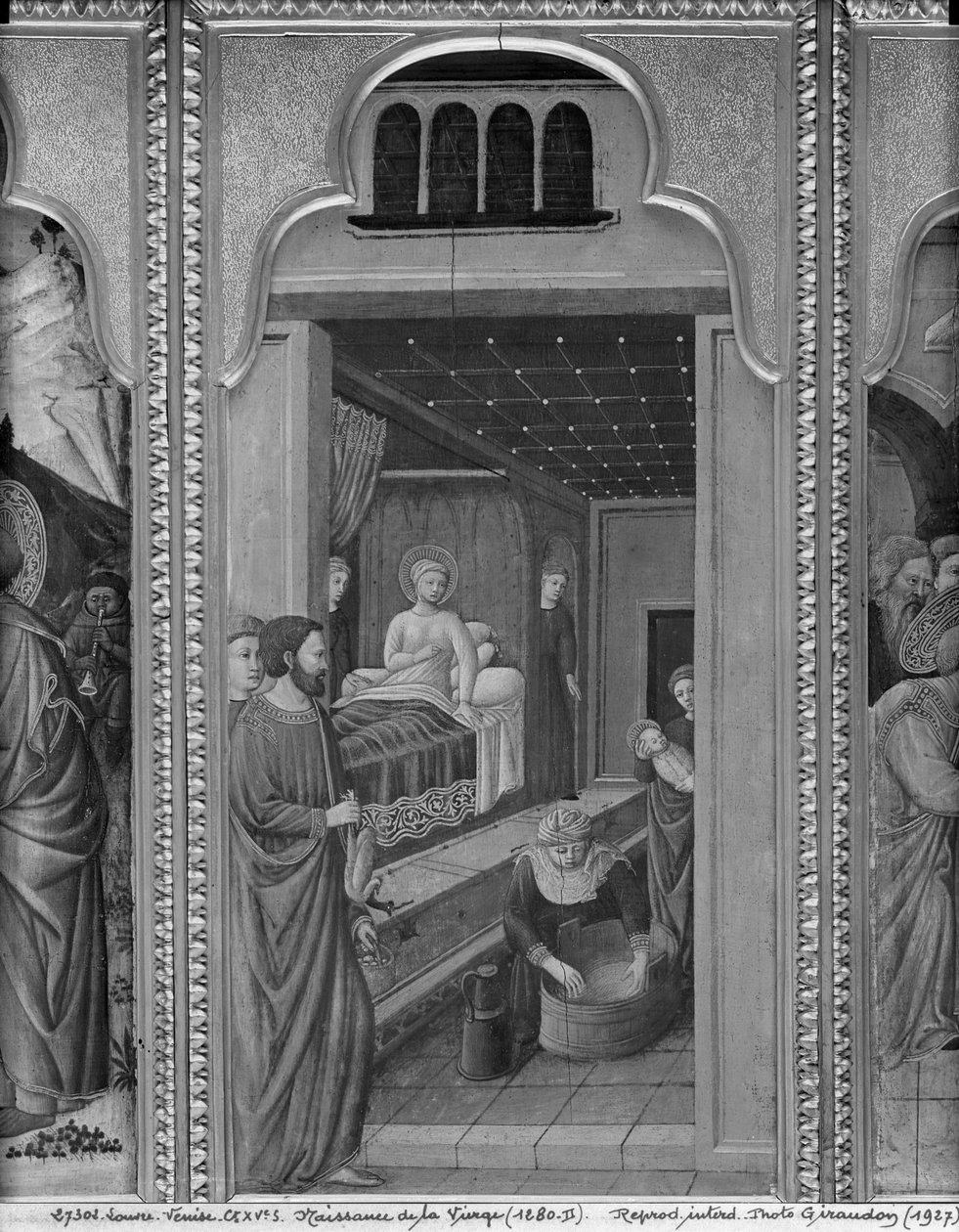 Cyclus van het Leven van de Maagd, Geboorte van de Maagd, c.1445 door Giovanni Francesco da Rimini