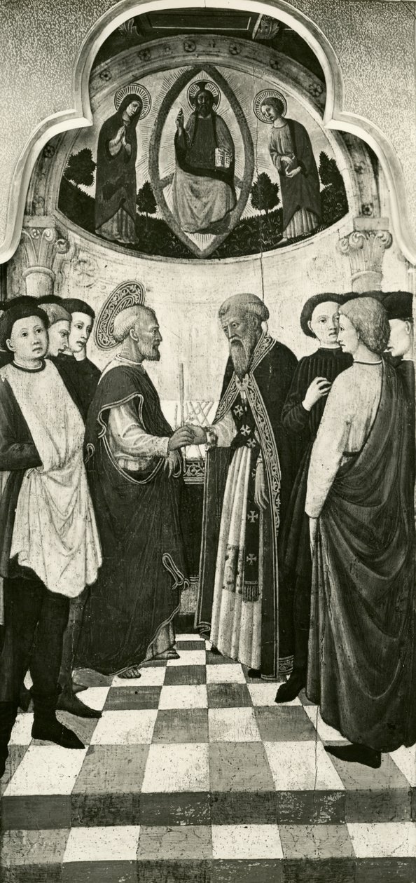 Cyclus van het Leven van de Maagd, Wijding van de Maagd in de Tempel door Giovanni Francesco da Rimini