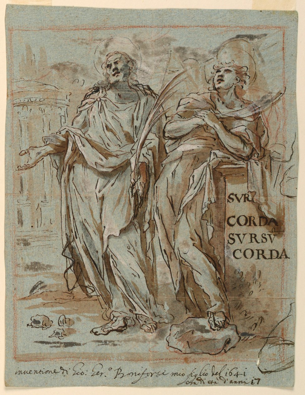 Twee martelaren, 1641 door Giovanni Gerolama Boniforte