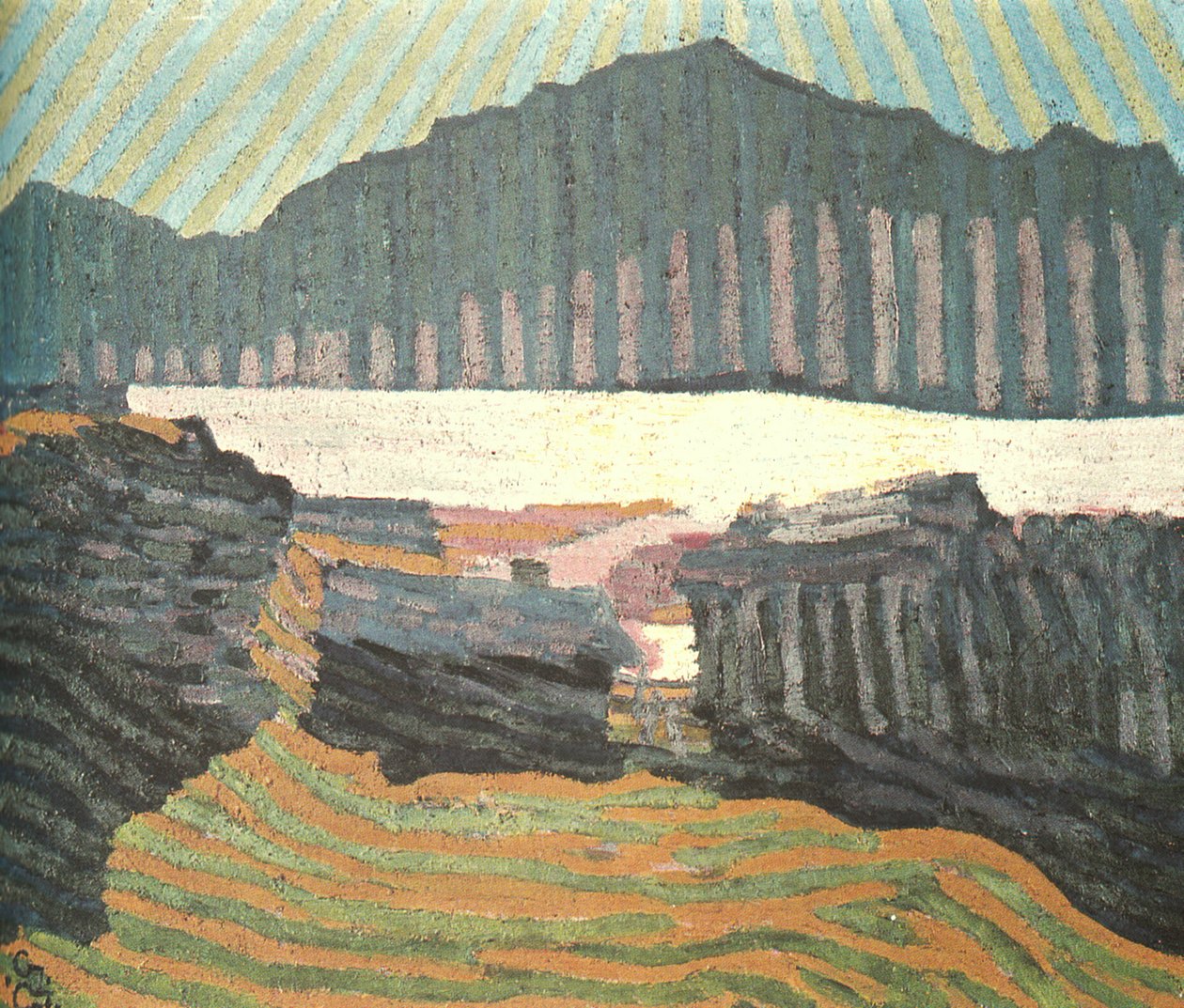 Uitzicht op Capolago Ticino door Giovanni Giacometti